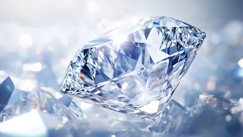 Glimmering diamond daydream in soft crystal light.