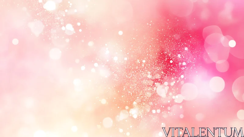 Soft Pink and Peach Bokeh Background with Glitter Effect.
