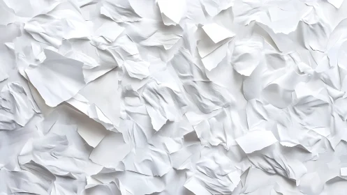 Torn white paper fragments create layered abstract texture