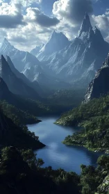 Sky-gnawing peaks cradle a secret sapphire river valley.