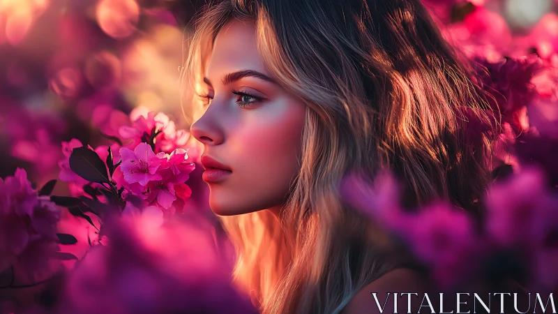 Chromatic floral portrait with shallow depth and bokeh diffusion.