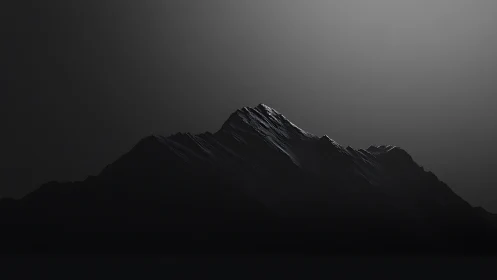 Quiet moonlit mountain ridge wrapped in gentle silver glow.