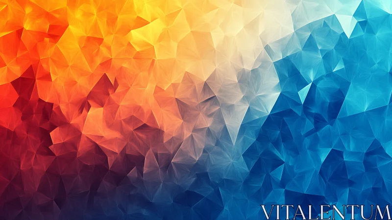 Prismatic tide where molten sunrise collides with iceblue sea.