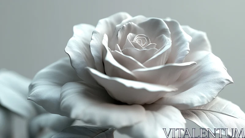 Serene White Rose in Soft Light.