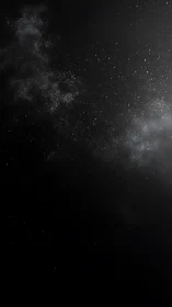 Dense star field occupies right frame against dark void