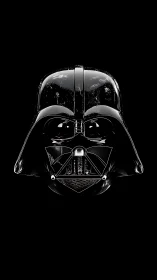 Specular black helmet portrait with high-gloss reflections.