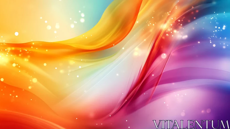 Color gradients form layered flowing bands across frame