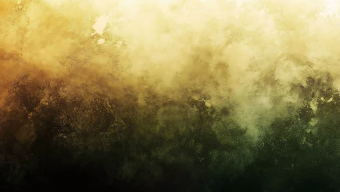 Granular yellow to deep green atmospheric gradient with textured noise