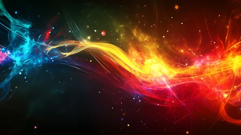 Glowing rivers of color swirling through a dreamy cosmos.