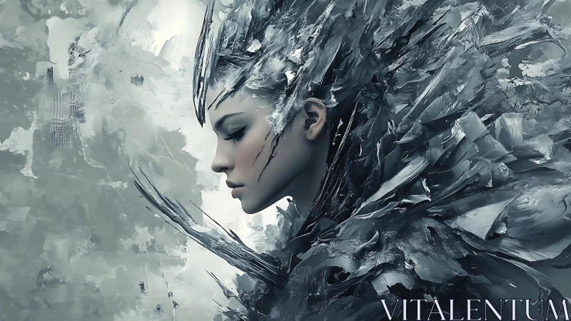 Iceborn daydreamer drifting through sculpted winter storms.