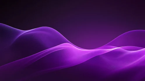 Parametric violet waveforms with translucent gradient mesh surfaces.