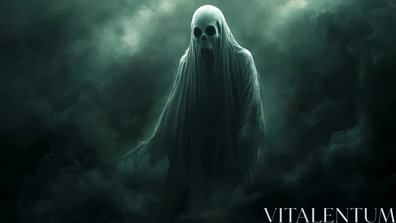 Wraith of the Drowned Sky drifting through midnight fog.