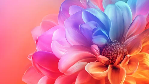 Gradient Flower with Radiant Color Transitions.
