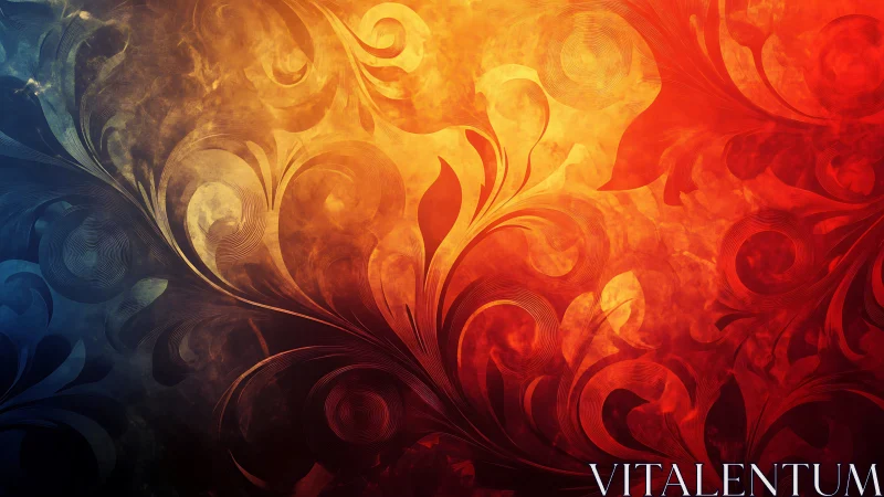 Floral embers unfurl as cool midnight swirls quietly retreat