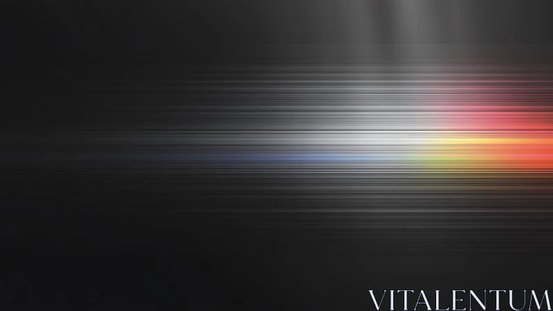 Abstract horizontal light streaks with dark gradient background.