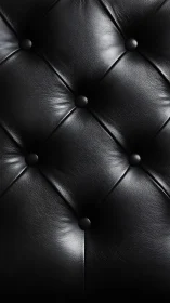 Deep black leather upholstery invites a touch of quiet luxury