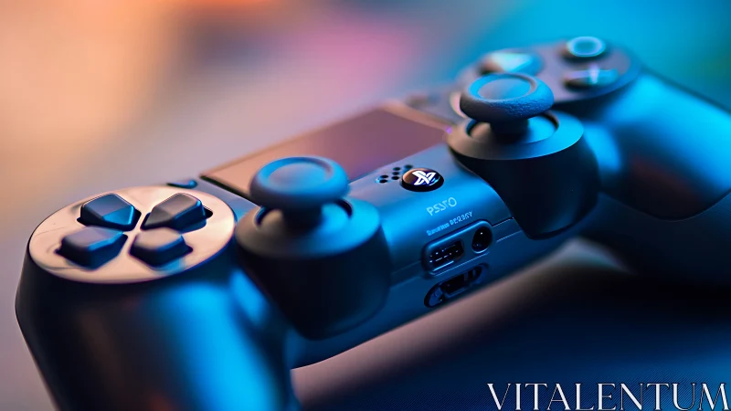 Gaming Controller's Neon Dance: Digital Heartbeat Glowing.