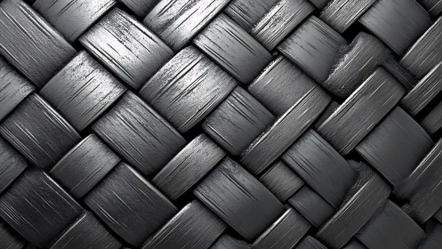 Interlocking metallic weave forms a high-contrast macro grid