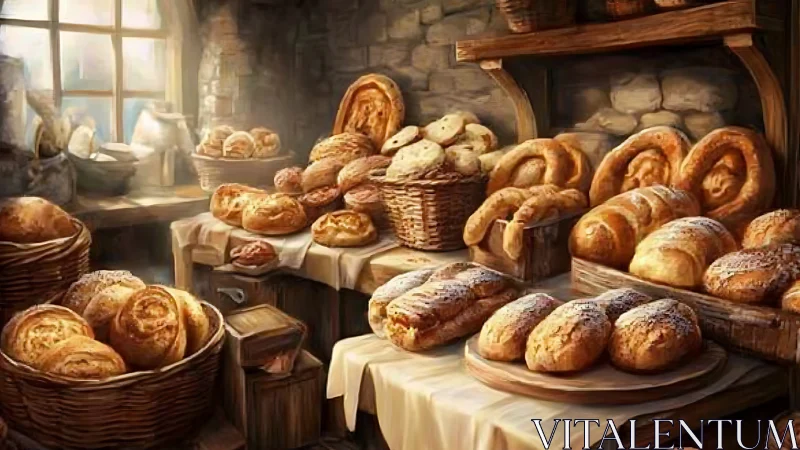 Golden Bakery Dream: Where Crusty Loaves Meet Artisan Glory