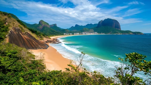 Emerald Shores Meet Stone Giants: Brazil's Coastal Paradise.