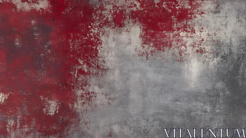 Abstract red and gray textured wall art in modern minimalist style.