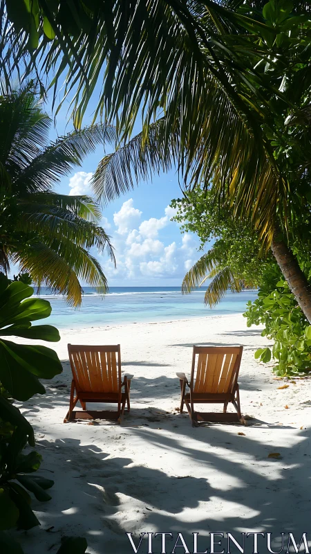 Two Wooden Sentries Face Paradise's Embrace.