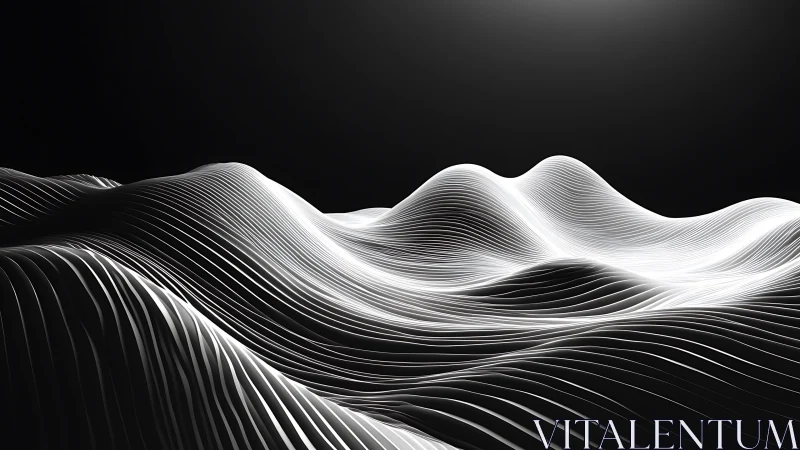 Silverwave topography of light-drawn midnight dunes.