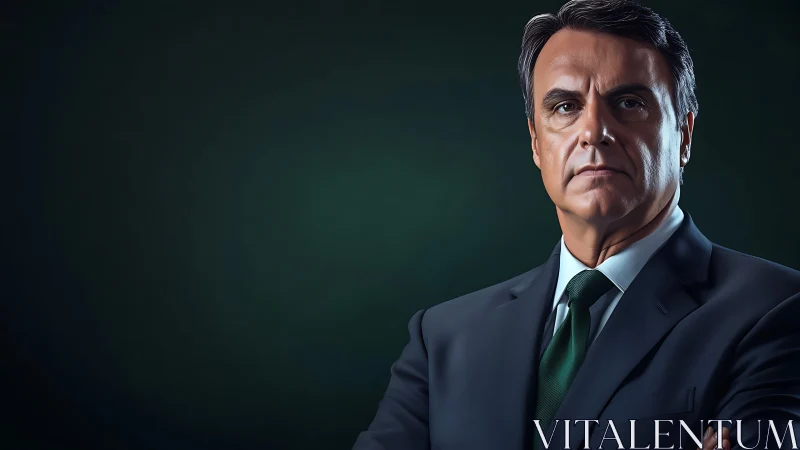 Studio-lit executive portrait with high-contrast facial modeling.