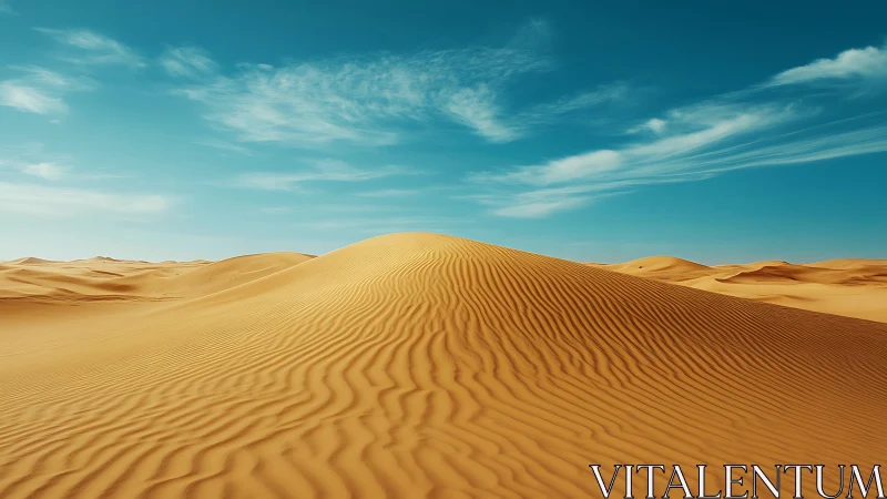 Golden dune orchestra under a wildly polished sky.