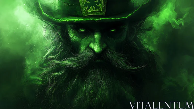 Emerald storm coils around the haunted gaze of a fae captain