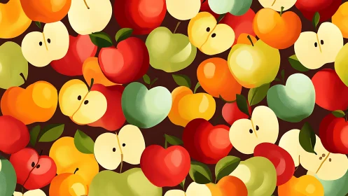 Orchard confetti tumbles into a kaleidoscope of painted apples