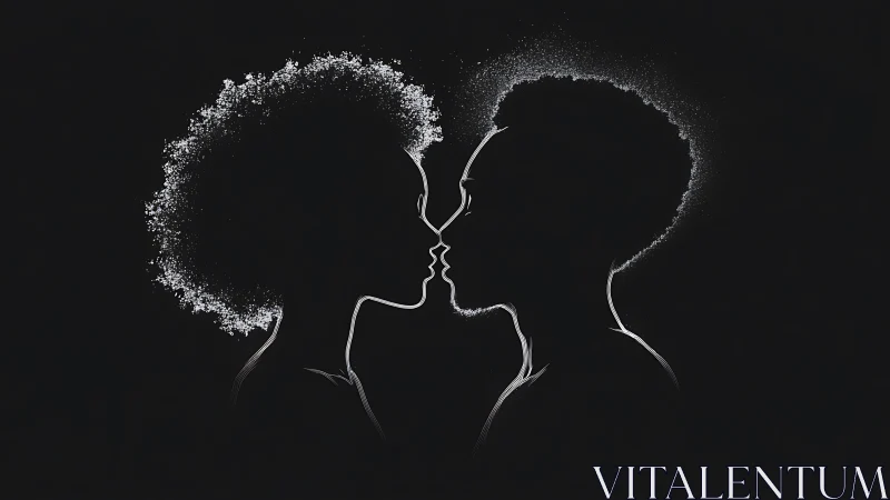 Luminescent Particle Dispersion With Outlined Figure Silhouettes