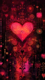 A Glowing Heart Garden Blooming with Love and Wonder.