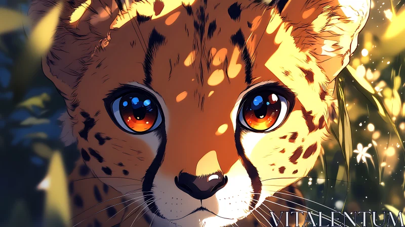 Cheetah with Luminous Eyes.