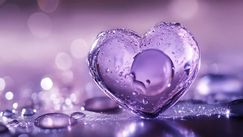 Liquid Heart Geometry: Ethereal Macro Study.