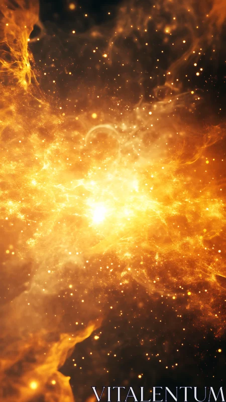 Solar firestorm spills stardust across a cosmic midnight veil