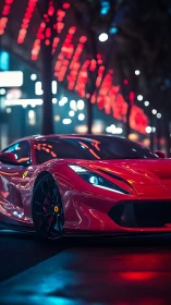 Neon boulevard predator racing through electric midnight streets.