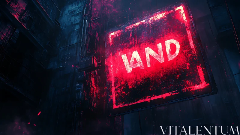 Neon WAN sign in dystopian alley with cybernetic patina.