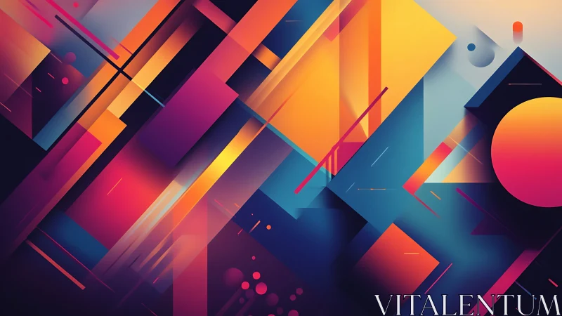 Prismatic geometric planes in bold neon gradient motion.