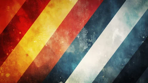 Bold diagonal stripes abstract art in textured grunge style.