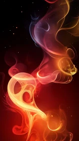 Luminous Dance of Flame and Light in the Cosmic Night