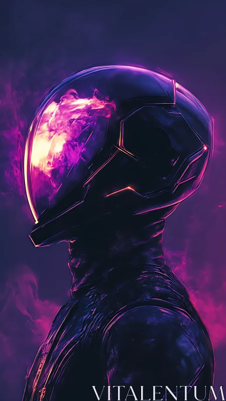 Neon-lit astral pilot rendered in high-contrast cyberpunk profile