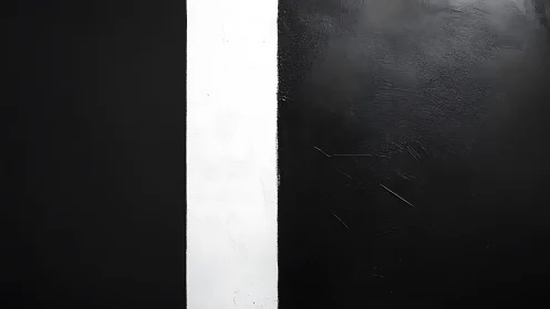 Black and white vertical stripe divides textured panels.