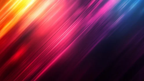 Diagonal neon light streaks in warm and cool gradient colors.