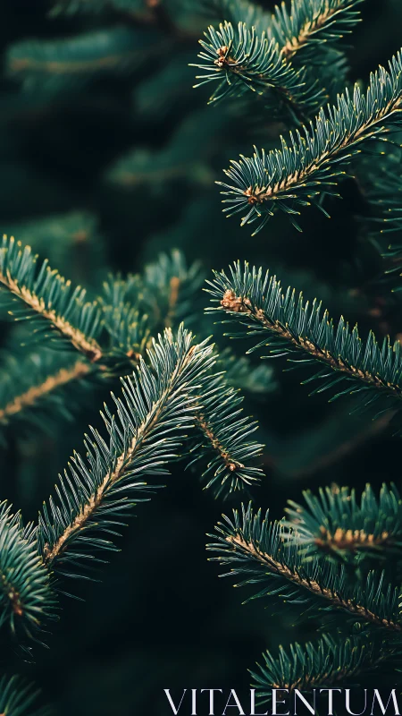 Shallow-depth optical study of evergreen conifer needles.