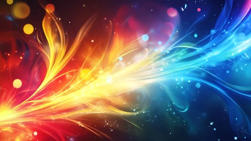 Glowing rivers of color flowing through a dreamy night sky.