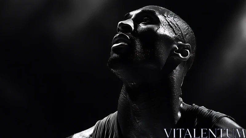 Glimmering courtside focus under bold arena lights.