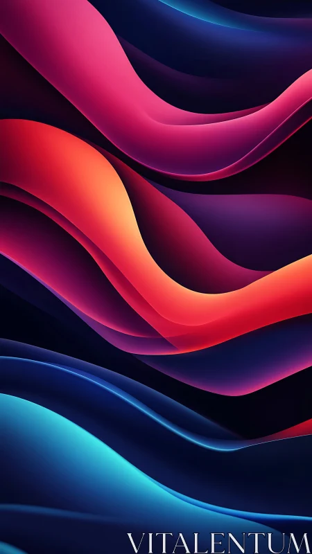 Chromatic flowing ribbons in layered neon gradient waves.