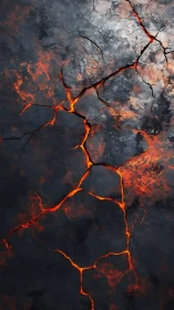 Molten fault lines whisper through midnight volcanic stone