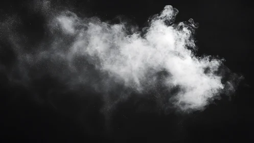 Dusty ghost cloud drifts like captured breath in space